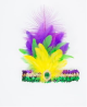 Elastic Headband w/ Jewel and Feather