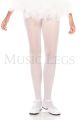 Girls' Opaque Tights (White - Medium)