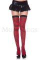 Striped Thigh-High Stockings (Red/Black)