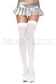 Opaque Thigh High Stockings (White)