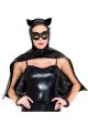 Cape and Mask - Wet Look Cat  (Black)