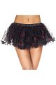 Petticoat- Gothic Crossbones Ruffle (Black/Red)