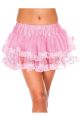 Petticoat- Lace Trim Mesh (Pink)
