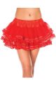 Petticoat- Lace Trim Mesh  (Red)