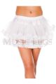Petticoat- Lace Trim Mesh Short  (White)