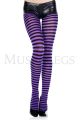 Striped Tights (Black/Purple)