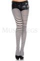 Striped Tights (White/Black)