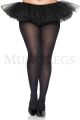 Opaque Tights (Black - Plus Size)