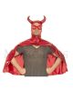 Cape and Mask - Men's Wet Look Red Devil 