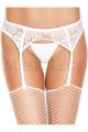 Adjustable Lace Garter Belt (White)