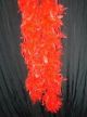 Feather Boa-Red with gold tinsel