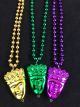 Purple Green and Gold Face with Crown