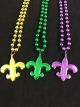 Fleur de Lis Purple Green and Gold beads