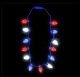 Red White Blue Light up Bulb Necklace