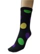 Mardi Gras Polka Dot Crew Socks