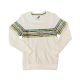 White French Terry Sequin Chest Stripe