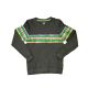 Black French Terry Sequin Chest Stripe
