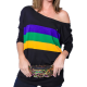 Black Off Shoulder Jersey Top 