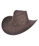 Microsuede Cowboy Hat in Dark Brown