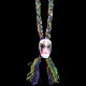 Braided Bead w/ Tassel - White Mask