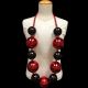 Big Bead - Red/Black Round Metallic 