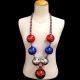 Big Bead - Red/Blue/Silver