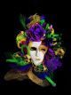 Mardi Gras Mask Hanging Ornament (11in) - Alternate Design