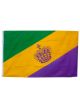 Mardi Gras Crown Flag-Diagonal