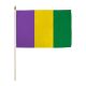  Mardi Gras - Plain Flag on Stick (12.5