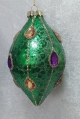 Green Oval Ornament w/ Jewels