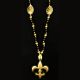 Black & Gold #1 Football Hand Strung Bead