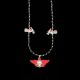 Motorcycle Red Hand Strung Bead