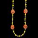 Jack-O-Lantern Hand Strung Bead