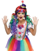Crazy Color Clown Girl's Costume