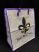 Bead Bag- White Mardi Gras