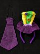 Mardi Gras Hat Headband & Neck Tie