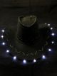 Light Up Suede Cowboy Hat in Black