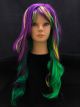 Wig- Layered Long Hair  (Purple/Green/Gold)
