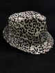 Silver Leopard Print Flashing Fedora