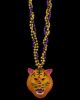 Tiger Face Twist Purple & Gold Large Specialty Bead