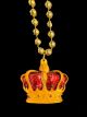 Red/Gold Crown Large Specialty Bead