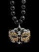 Black & Gold Mask Large Specialty Bead
