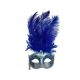 Mask w/ Plumes (Royal Blue/Silver)