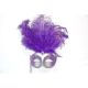 Stick Mask w/ Plumes (Purple/Silver)