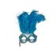 Stick Mask w/ Plumes (Aqua/Silver)