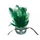 Mask w/ Plumes (Green/SIlver)