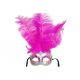 Mask w/ Plumes (Hot Pink/Silver)