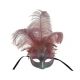 Mask w/ Plumes (Pink/Silver)