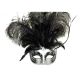 Mask w/ Plumes (Black/Silver)