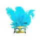 Mask w/ Plumes (Aqua/Gold)